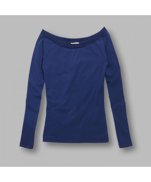 Plain Jazz - ladies bardot neck long sleeve top Brave Soul 190 GSM